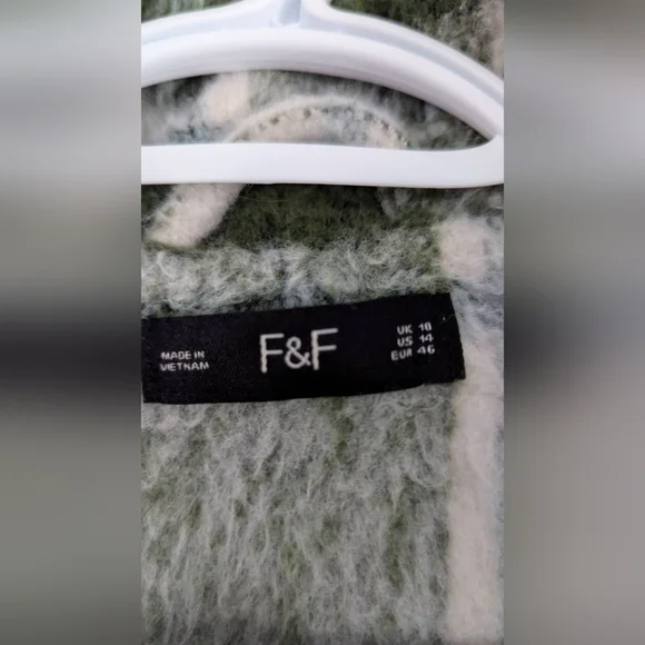 F&F Green Plaid Pattern Jacket - Picture 2 of 4